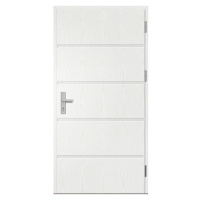 Ocelové vchodové dveře LUTTER 1 - Borovice Bílá (kresba dřeva), 80 / 207,5 cm, P
