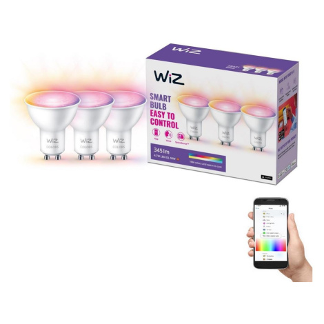 WiZ SADA 3x LED RGBW Stmívatelná žárovka GU10/4,7W/230V 2200-6500K CRI 90 Wi-Fi -WiZ