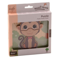 Jouéco the Wildies Family dřevěné mini puzzle Monkey 12m+