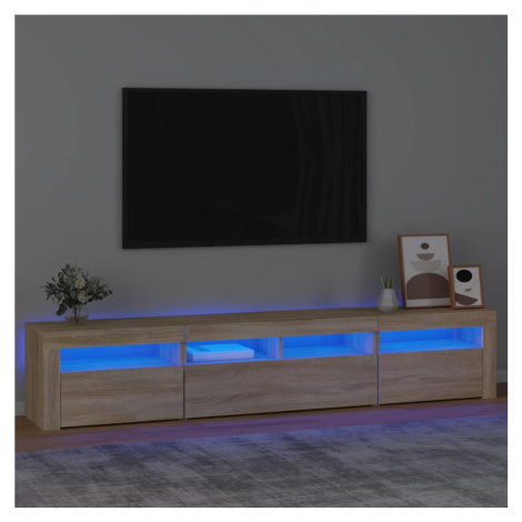 vidaXL TV skříňka s LED osvětlením dub sonoma 210 x 35 x 40 cm