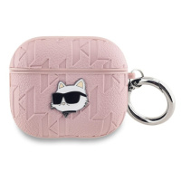 Pouzdro Karl Lagerfeld PU Embossed Choupette Head Apple AirPods 3 Pink