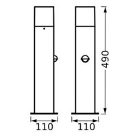 LEDVANCE LEDVANCE Endura Classic Figo Square pathway light, E27, senzor