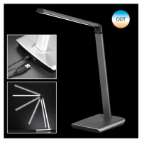 FISCHER & HONSEL LED stolní lampa Bright, stmívatelná, CCT, šedá