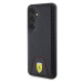 Zadní kryt Ferrari PU Leather Bottom Carbon pro Samsung Galaxy S24, black