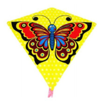 Drak létající motýl plast 68x73cm v sáčku