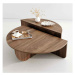 Sofahouse Designový konferenční stolek Baltenis 90 cm vzor ořech