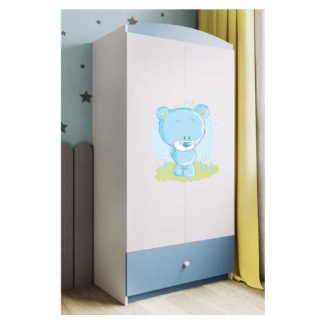 Kocot kids Dětská skříň Babydreams 90 cm medvídek modrá