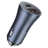 Nabíječka do auta Baseus Golden Contactor Pro car charger, USB + USB-C, QC4.0+, PD, SCP, 40W (gr