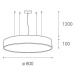 LED2 3271453DT MONO 80 P-Z, B DIM 100W 2CCT 3000K/4000K závěsné černé