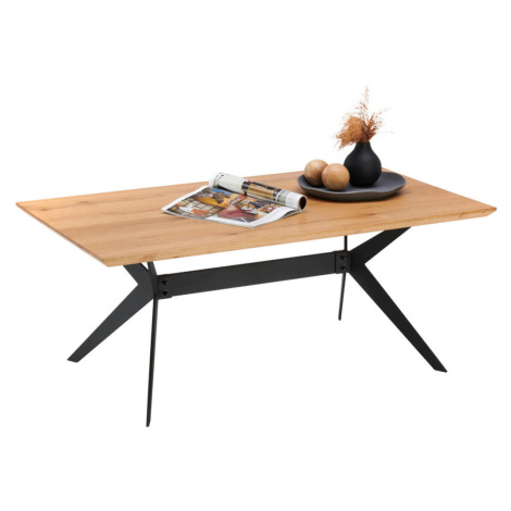 Hom`in KONFERENČNÍ STOLEK, černá, barvy dubu, dřevo, kov, 110/65/45 cm