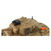 mamido Tank na dálkové ovládání RC s kouřovými efekty 1:18 světle hnědý