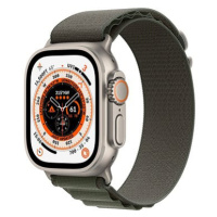 Apple Watch Ultra 49mm titanové pouzdro se zeleným alpským tahem - Medium