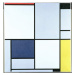 Mondrian, Piet - Obrazová reprodukce Tableau 1, (40 x 40 cm)
