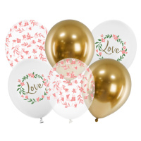 PartyDeco Latexové balónky - Love Mix 6 ks