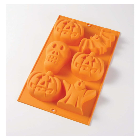 Oranžová silikonová forma na pečení Lékué Halloween Mould