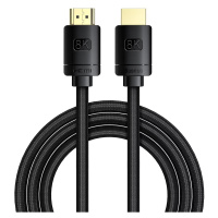 Kabel Baseus High Definition Series HDMI 2.1 cable, 8K 60Hz, 3D, HDR, 48Gbps, 3m (black) (695315