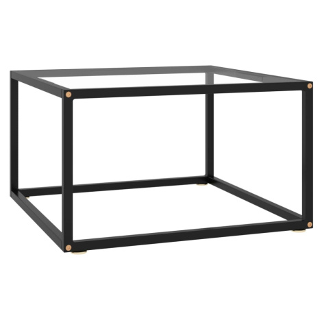 vidaXL Konferenční stolek černý s tvrzeným sklem 60 x 60 x 35 cm