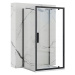REA/S Přístěnná sprchová kabina Rapid Swing Black Dveře: 90 x Sprchová zástěna: 100 KPL-009954