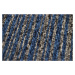 Tapibel Kobercový čtverec Coral Lines 60360-50 modro-šedý - 50x50 cm