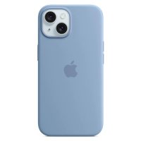 Kryt Apple iPhone 15+ Silicone Case with MS - Winter Blue