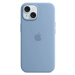 Kryt Apple iPhone 15+ Silicone Case with MS - Winter Blue