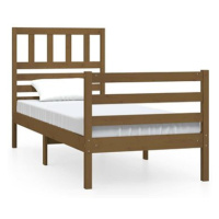 Rám postele medově hnědý masivní dřevo 90 × 200 cm, 3101076