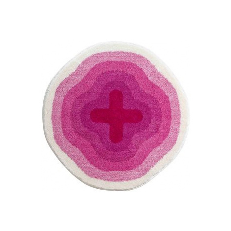 GRUND KARIM 03 Kruhová koupelnová předložka o 90 cm, růžová