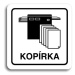 Accept Piktogram "kopírka" (80 × 80 mm) (bílá tabulka - černý tisk)