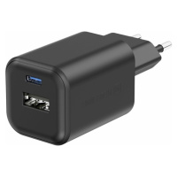 Swissten síťový adaptér GaN 1x USB-C 45W PD + 1x USB-A 18W QC černý