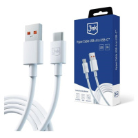 3mk Hyper Cable USB-A/USB-C datový kabel, 1,2m bílý