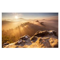 Fotografie Misty morning,Scenic view of mountains against, Karel Stepan / 500px, 40 × 26.7 cm