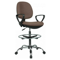 Tempo Kondela Vyvýšená pracovní židle TAMBER - hnědá / černá + kupón KONDELA10 na okamžitou slev