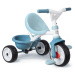 Tříkolka s volnoběhem Be Move Tricycle Blue Smoby s vodicí tyčí a EVA koly modrá od 15 měsíců