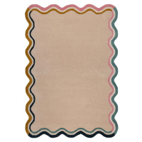 Krémový ručně tkaný vlněný koberec 160x230 cm Leo Scallop – Flair Rugs