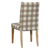 Dekoria Potah na židli IKEA  Henriksdal, krátký, béžovo-hnědá kostka velká, židle Henriksdal, Qu