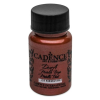 Metalická akrylová barva Cadence Dora Metalic - červená / 50 ml