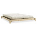 Dvoulůžková postel z borovicového dřeva s matrací a tatami Karup Design Elan Comfort Mat Natural