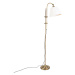 Chytrá klasická stojací lampa bronzová s bílou vč. Wifi A60 - Ashley