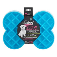 LickiMat SloDog Small lízací / zpomalovací miska kost modrá