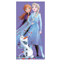 TipTrade Bavlněná froté osuška 70x140 cm - Ledové království Princezny Elsa, Anna a Olaf