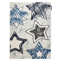 Dywany Łuszczów Dětský kusový koberec Petit Stars blue - 80x150 cm
