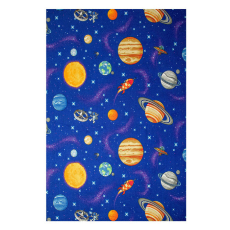 Dětský koberec Galaxy planety, rakety
