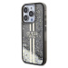 Zadní kryt Guess PC/TPU Liquid Glitter Gold Stripe Zadní pro Apple iPhone 15 Pro, black