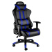 tectake 402030 kancelářská židle racing - černá/modrá - černá/modrá