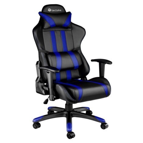 tectake 402030 kancelářská židle racing - černá/modrá - černá/modrá