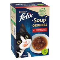 Felix Soup Lahodný výběr s hovězím, kuřetem a jehněčím 6 x 48 g