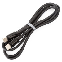 USB kabel USB-C / USB-C konektor 60W 1m černá