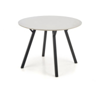 Jídelní stůl Ebony 100x74x100 cm (světle šedá, černá)
