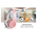 Bluetooth sluchátka ALIGATOR AH02, FM, SD karta, růžovozlatá
