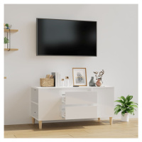 vidaXL TV skříňka bílá vysoký lesk 102 x 44,5 x 50 cm kompozitní dřevo